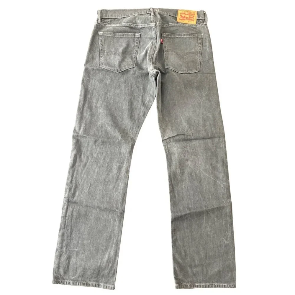 Levi’s 514 Straight Fit Straight Leg Gray Stretch Jeans Men’s 36 x 34